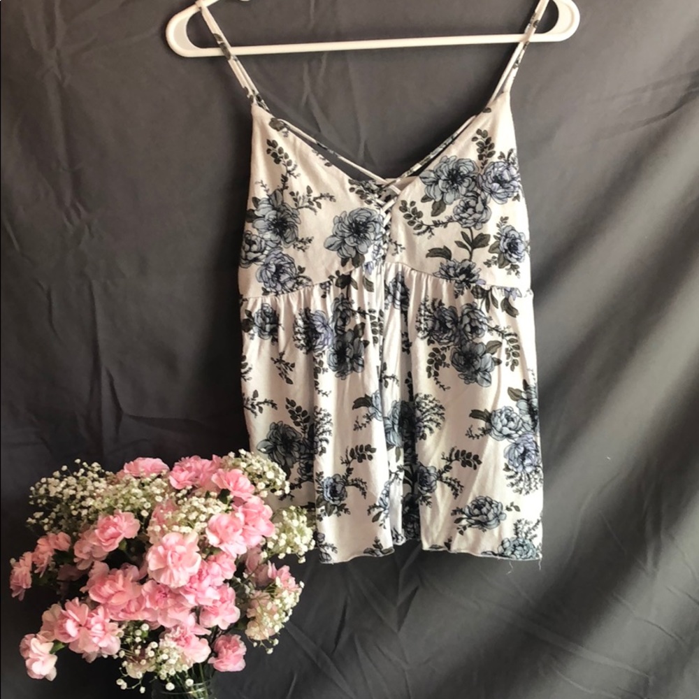 American eagle flower tank top